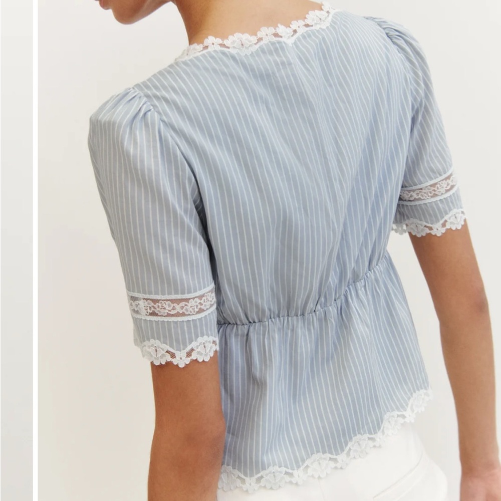 LIKE NEW REFORMATION Margot Top, Bueno Stripe, size M - Picture 5 of 10